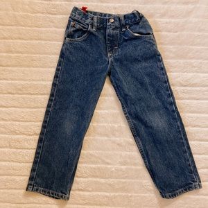 Boys Dark Wash Wrangler Jeans - Size 6